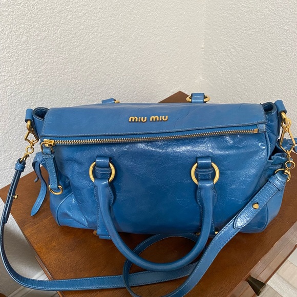 Miu Miu fold over shoulder bag EUC - Picture 3 of 9